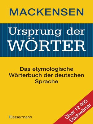 cover image of Ursprung der Wörter